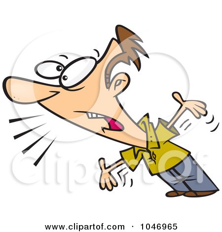 Royalty-Free (RF) Clip Art Illustration of a Cartoon Man Complaining by toonaday