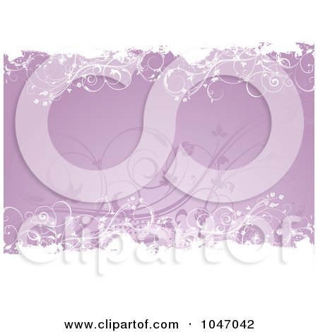 Royalty-Free (RF) Clip Art Illustration of a Ink Floral Grunge Valentine Background by KJ Pargeter