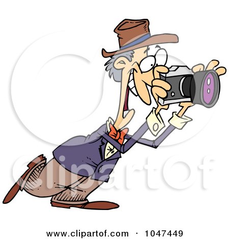 Royalty-Free (RF) Clip Art Illustration of a Cartoon Happy Photographer by toonaday