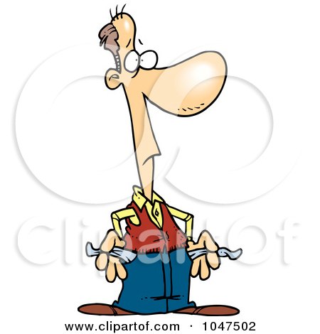 Royalty-Free (RF) Clip Art Illustration of a Cartoon Poor Guy by toonaday