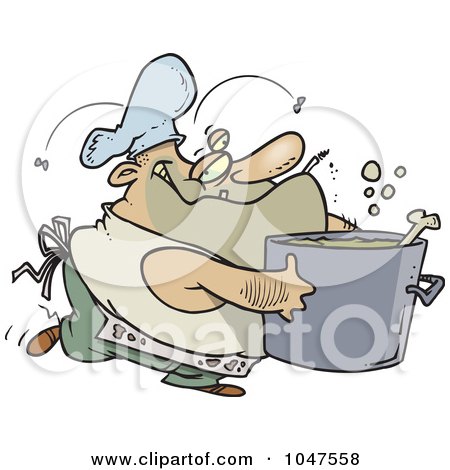Royalty-Free (RF) Clip Art Illustration of a Cartoon Gross Chef by toonaday