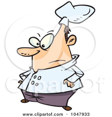 Royalty-Free (RF) Clip Art Illustration of a Cartoon Short Chef by toonaday