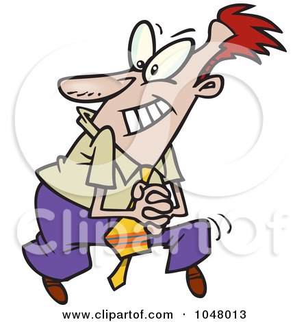 Royalty-Free (RF) Clip Art Illustration of a Cartoon Sneaky Businessman by toonaday