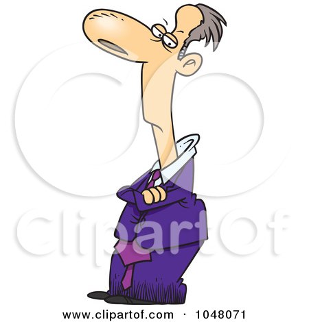 Royalty-Free (RF) Clip Art Illustration of a Cartoon Snotty Businessman by toonaday