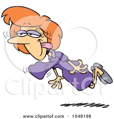 Royalty-Free (RF) Clip Art Illustration of a Cartoon Smitten Woman by toonaday