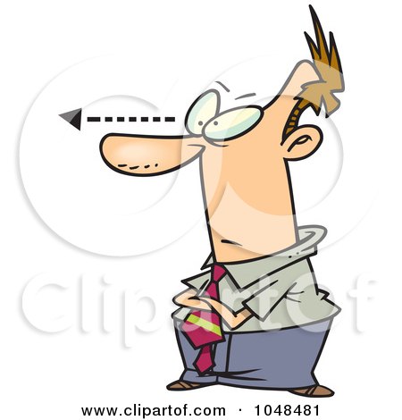 Royalty-Free (RF) Clip Art Illustration of a Cartoon Staring Businessman by toonaday