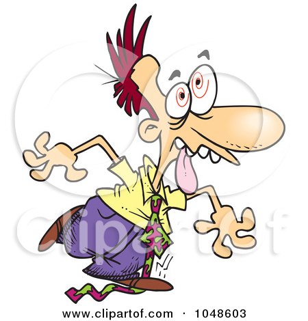 Royalty-Free (RF) Clip Art Illustration of a Cartoon Stressed Business Man by toonaday
