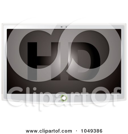 Royalty-Free (RF) Clip Art Illustration of a 3d HD Television With A White Frame by michaeltravers