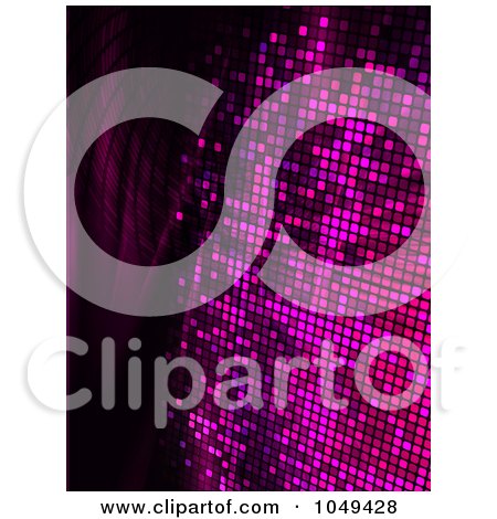 Royalty-Free (RF) Clip Art Illustration of a Mosaic Background In Purple by elaineitalia