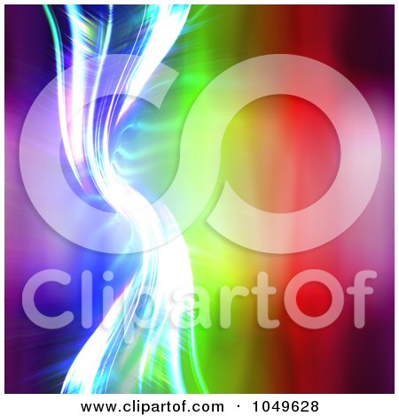 Royalty-Free (RF) Clip Art Illustration of a Glowing Fractal Design by Arena Creative