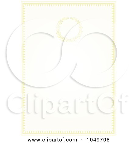 Royalty-Free (RF) Clip Art Illustration of a Pastel Golden Wedding Invitation Background - 2 by BestVector