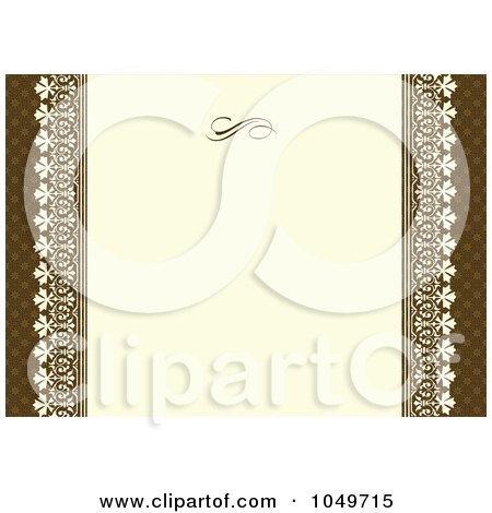 Royalty-Free (RF) Clip Art Illustration of a Brown Ornamental Invitation Background - 3 by BestVector