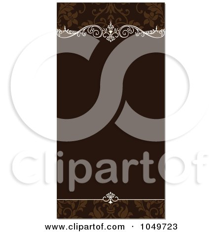 Royalty-Free (RF) Clip Art Illustration of a Brown Ornamental Invitation Background - 2 by BestVector