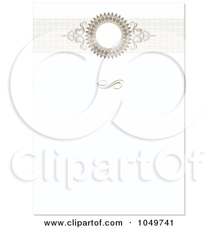 Royalty-Free (RF) Clip Art Illustration of a Brown Header Above White Invitation Background - 2 by BestVector