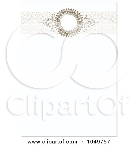 Royalty-Free (RF) Clip Art Illustration of a Brown Header Above White Invitation Background - 1 by BestVector