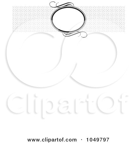 Royalty-Free (RF) Clip Art Illustration of a Grayscale Header Above White Invitation Background - 2 by BestVector