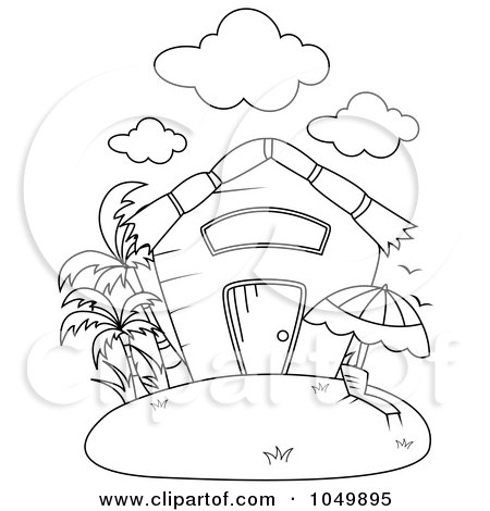 Royalty-Free (RF) Clip Art Illustration of a Coloring Page Outline Of A ...