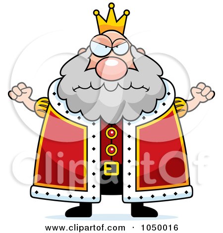 Royalty-Free (RF) Clip Art Illustration of a Mad Plump King by Cory Thoman