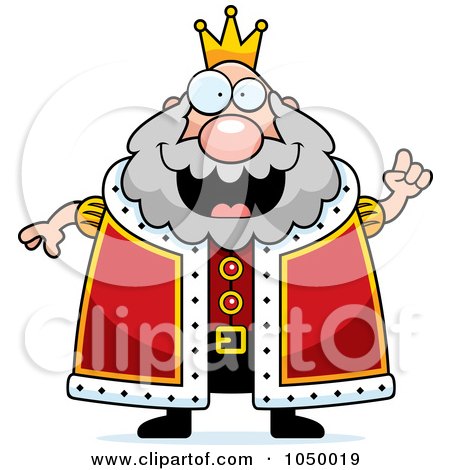 Royalty-Free (RF) Clip Art Illustration of a Plump King With An Idea by Cory Thoman