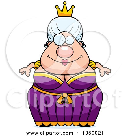 Royalty-Free (RF) Clip Art Illustration of a Plump Queen by Cory Thoman