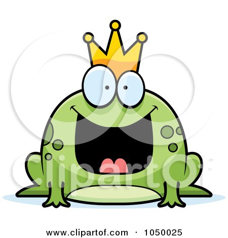 Royalty-Free (RF) Clip Art Illustration of a Fat Frog Prince by Cory Thoman