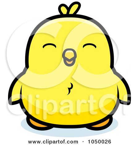 Royalty-Free (RF) Clip Art Illustration of a Chubby Yellow Chick by Cory Thoman