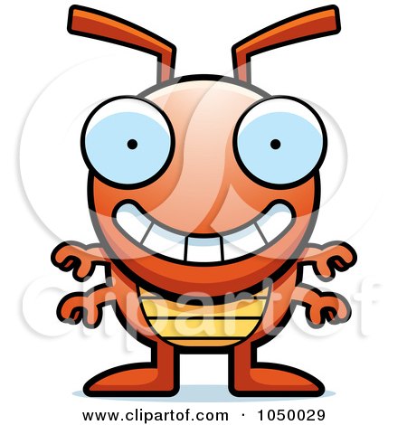 Royalty-Free (RF) Clip Art Illustration of a Happy Bug by Cory Thoman