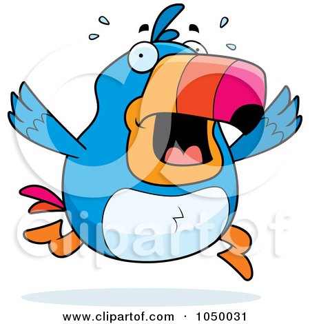 Royalty-Free (RF) Clip Art Illustration of a Toucan Panicking by Cory Thoman