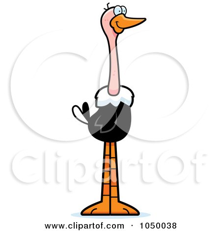 Royalty-Free (RF) Clip Art Illustration of a Happy Ostrich by Cory Thoman