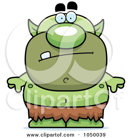 Royalty-Free (RF) Clip Art Illustration of a Green Goblin by Cory Thoman