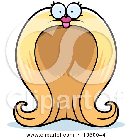Royalty-Free (RF) Clip Art Illustration of a Blond Wig Character by Cory Thoman