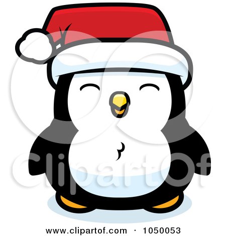Royalty-Free (RF) Clip Art Illustration of a Baby Christmas Penguin by Cory Thoman