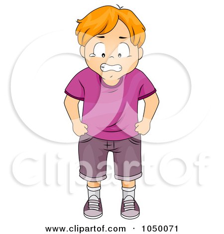 Royalty-Free (RF) Clip Art Illustration of a Mad Kid Tearing Up by BNP Design Studio