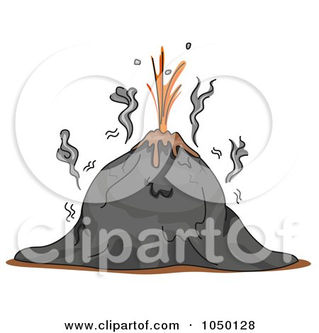 Royalty-Free (RF) Clip Art Illustration of a Volcano Before Eruption by BNP Design Studio