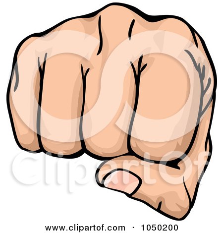 Royalty-Free (RF) Clip Art Illustration of a Fist Punching by AtStockIllustration