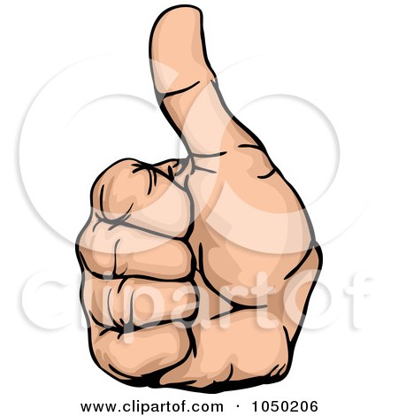 Royalty-Free (RF) Clip Art Illustration of a Hand With A Thumb Up by AtStockIllustration
