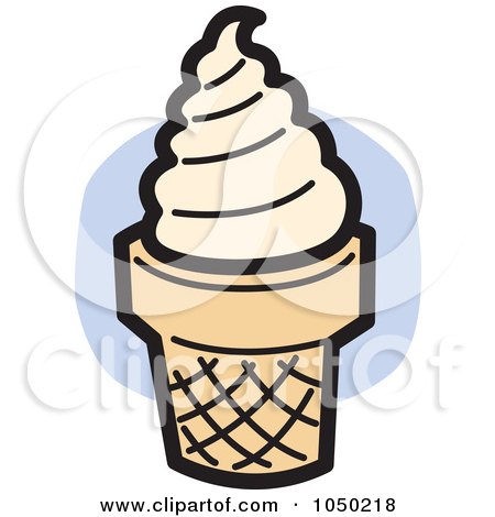 Royalty-Free (RF) Clip Art Illustration of a Soft Serve Ice Cream Cone by Andy Nortnik
