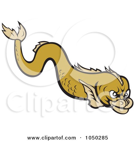 Royalty-Free (RF) Clip Art Illustration of a Mean Eel by patrimonio