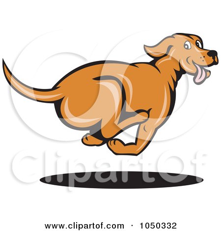 Royalty-Free (RF) Clip Art Illustration of a Dog Running by patrimonio
