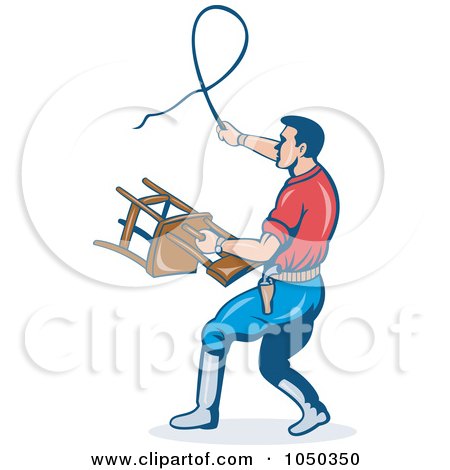 Royalty-Free (RF) Clip Art Illustration of a Trainer With A Whip And Chair by patrimonio