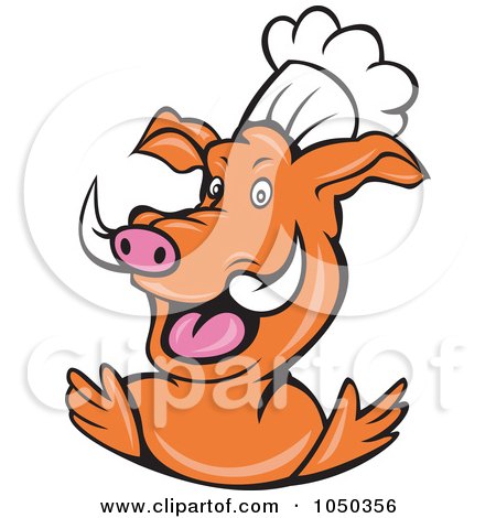 Royalty-Free (RF) Clip Art Illustration of a Pig Chef by patrimonio