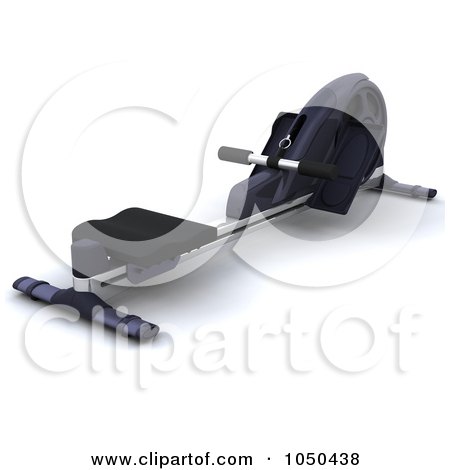 Royalty-Free (RF) Clip Art Illustration of a 3d Rowing Machine by KJ Pargeter