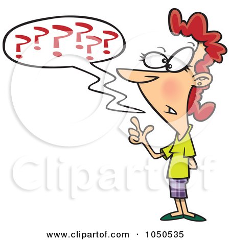 Royalty-Free (RF) Clip Art Illustration of a Confused Businesswoman Questioning by toonaday