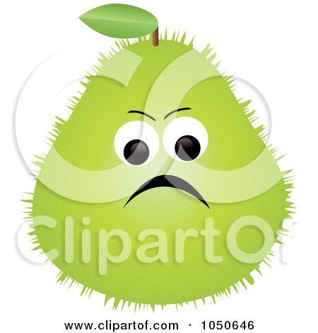 Royalty-Free (RF) Clip Art Illustration of a Grumpy Prickly Pear by Pams Clipart