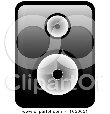 Royalty-Free (RF) Clip Art Illustration of a Music Speaker by Pams Clipart