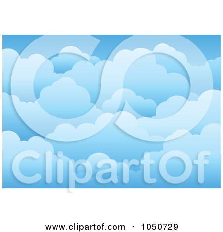 Royalty-Free (RF) Clip Art Illustration of a Background Of Cloudy Skies by visekart