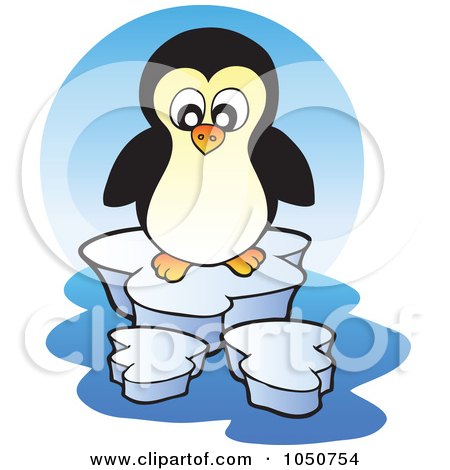 Royalty-Free (RF) Clip Art Illustration of a Penguin Logo by visekart