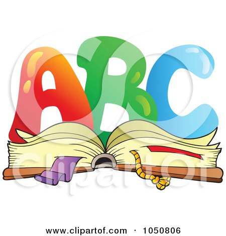 Royalty-Free (RF) Clip Art Illustration of ABC Over An Open Book by visekart