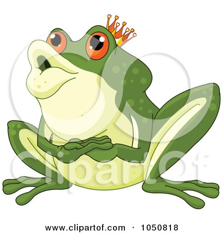 Royalty-Free (RF) Clip Art Illustration of a Frog Prince In Awe by Pushkin