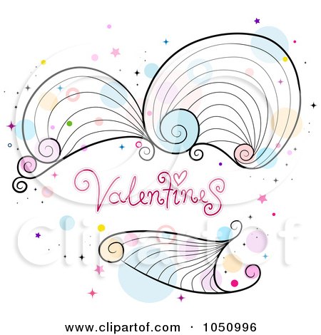 Royalty-Free Vector Clip Art Illustration of Valentines In A Spiral Heart by BNP Design Studio